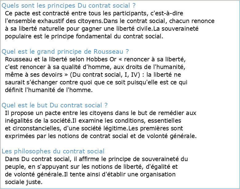 Jean-Jacques Rousseau DU CONTRAT SOCIAL OU PRINCIPES