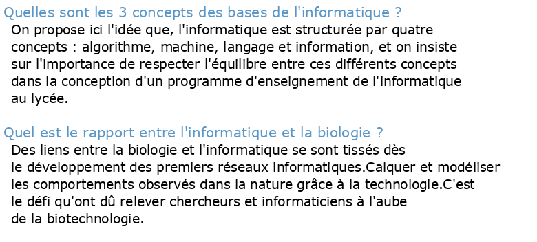 Cours Informatique L3 BMC