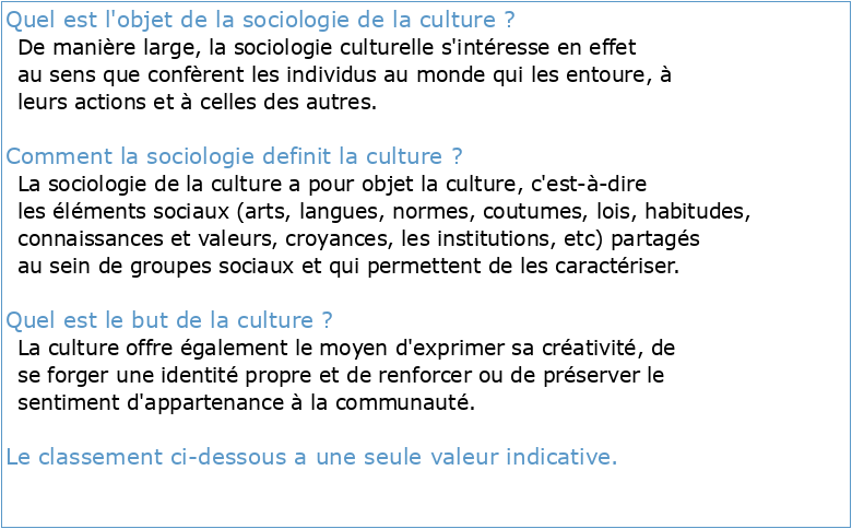 Sociologie culturelle ou sociologie de la culture ? Un programme
