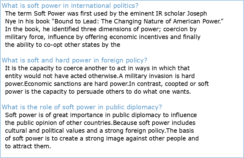 What is soft power capability and how does it impact foreign