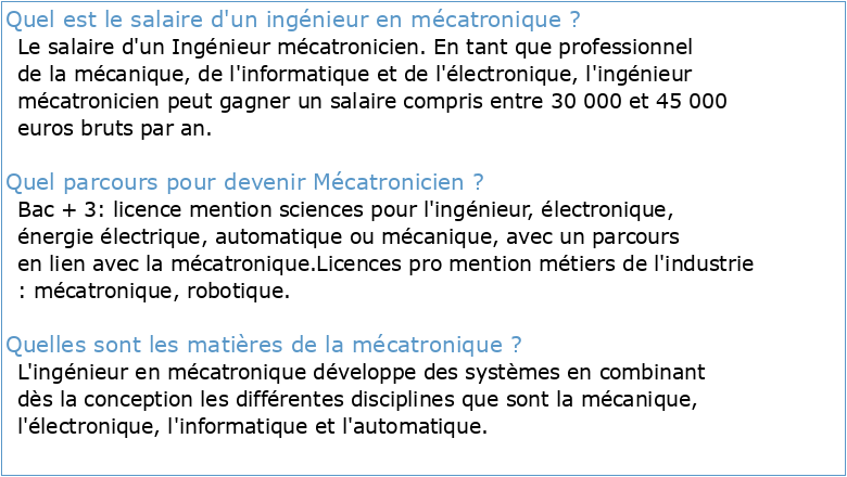 Ingénierie en MécaTronique (IMT)