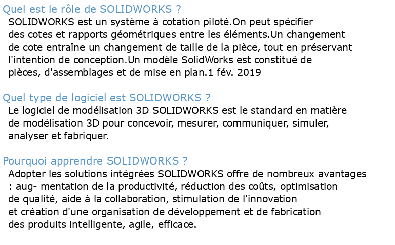 INTRODUCTION A SOLIDWORKS