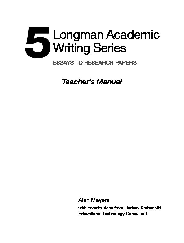 [PDF] Longman Academic Writing Series 5 (Teachers Manual)pdf