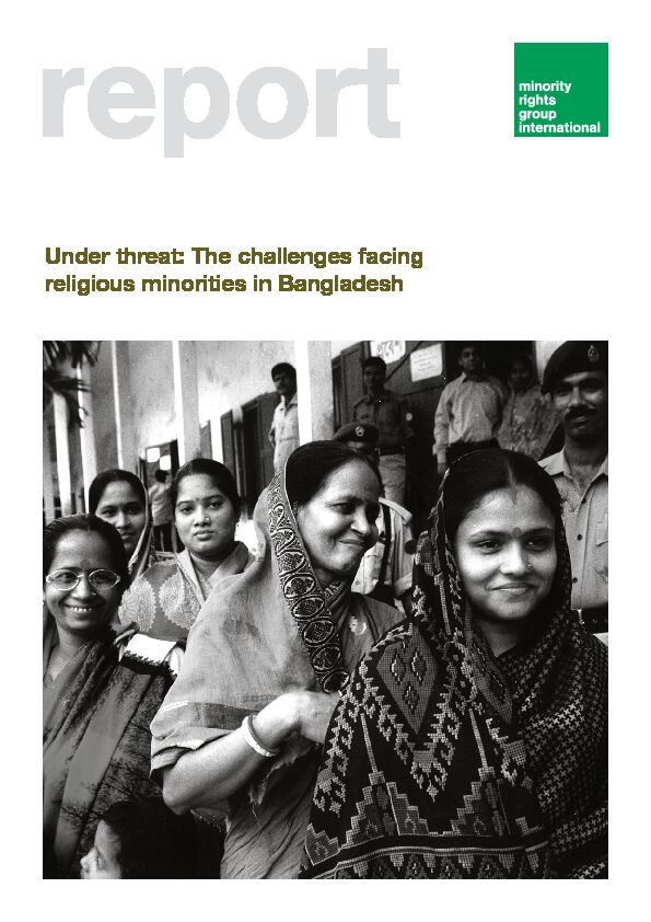 [PDF] Under threat: The challenges facing religious minorities in Bangladesh