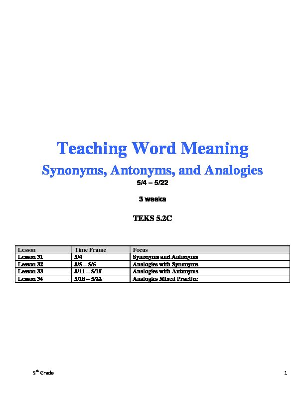 [PDF] Word Meaning - Midland Independent School District