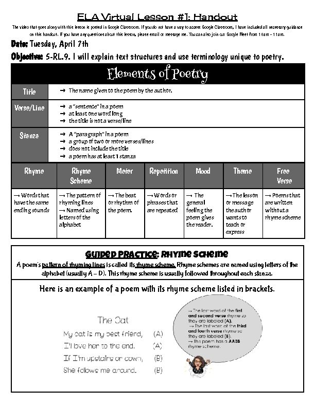 [PDF] Elements of Poetry