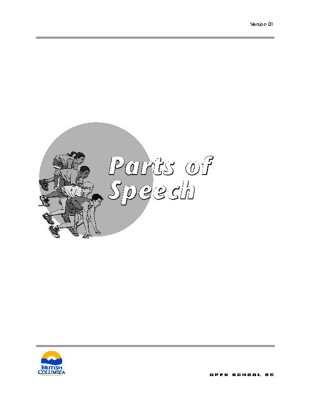 [PDF] Parts of Speech - Open School BC