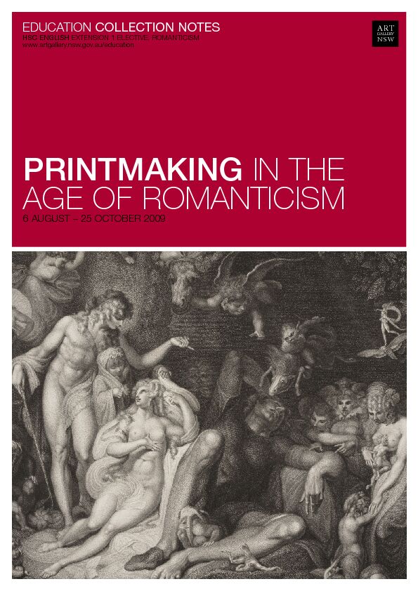 [PDF] PRINTMAKING IN THE AGE OF ROMANTICISM - Art Gallery of NSW