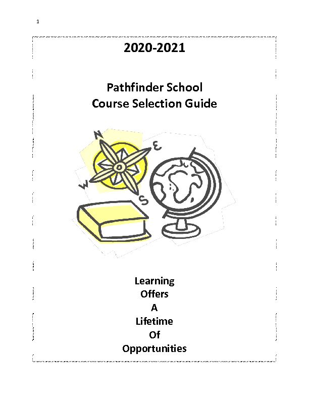 Pathfinder School Course Selection Guide