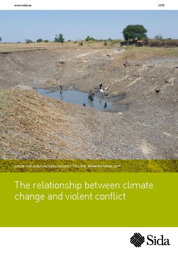 [PDF] The relationship between climate change and violent conflict - Sidase