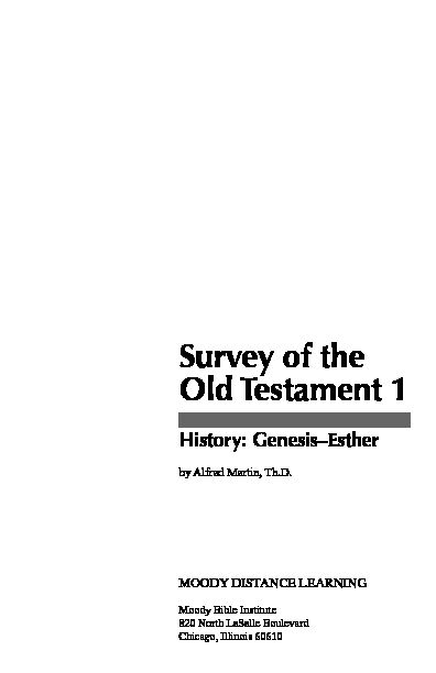 Survey of the Old Testament 1