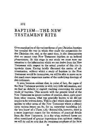 [PDF] BAPTISM-THE NEW TESTAMENT RITE - Theological Studiesorguk