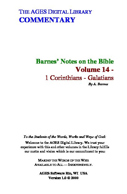 [PDF] Barnes Notes on the Bible - Vol 14 - Grace Notes