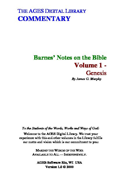 [PDF] Genesis - Barnes Notes on the Bible - Language
