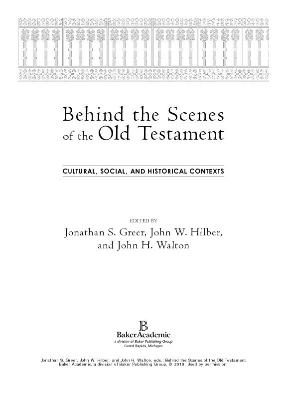 [PDF] Behind the Scenes of the Old Testament - Baker Publishing Group