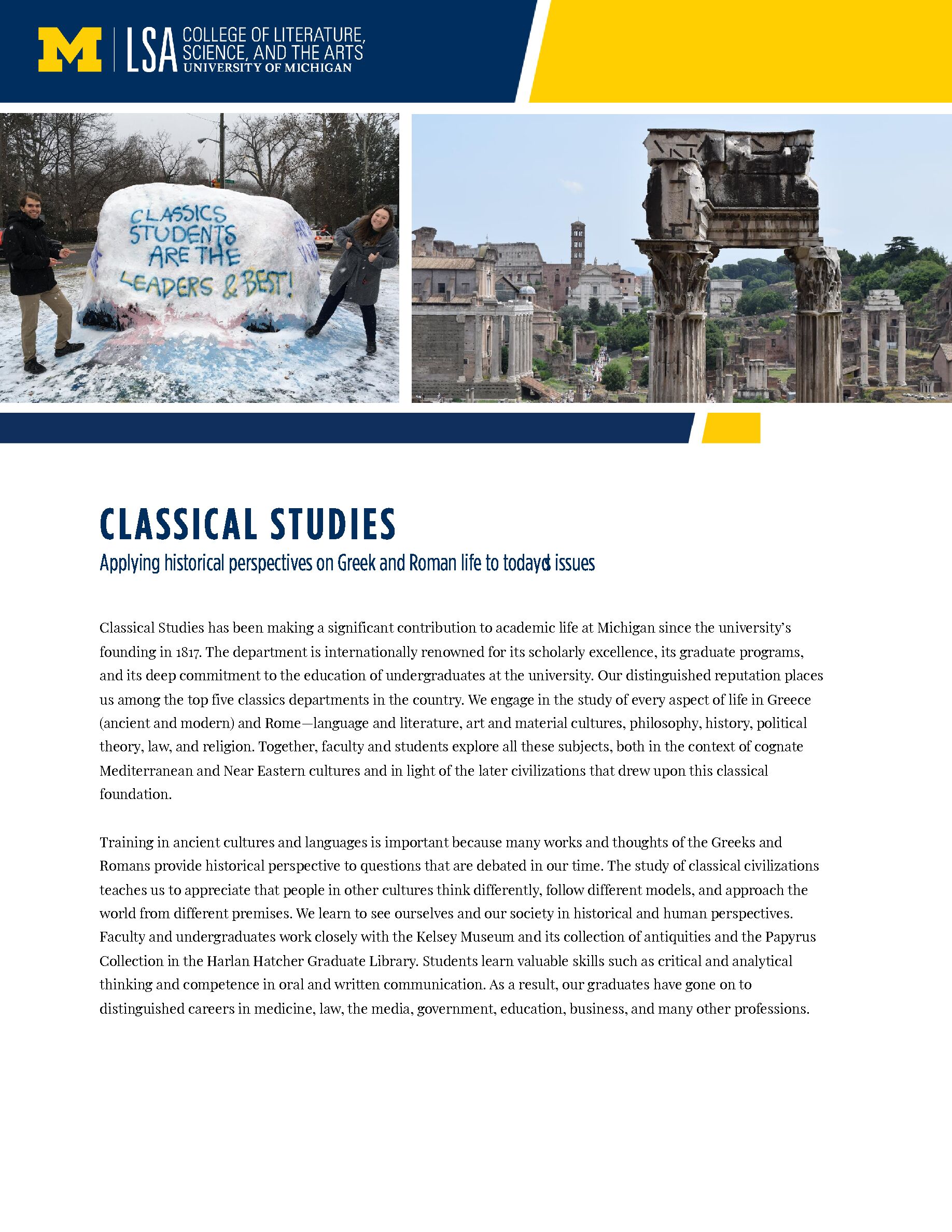 [PDF] Department of Classical Studies - College of LSA