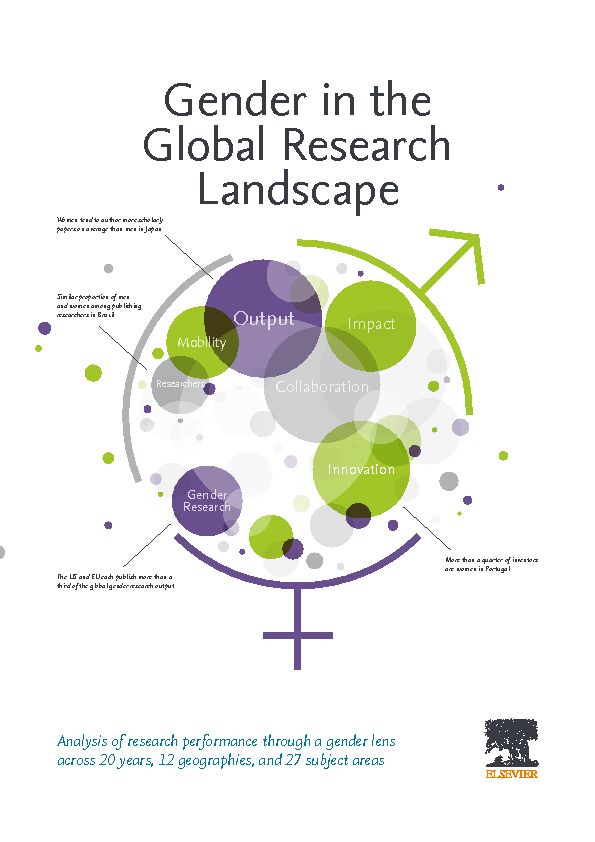 [PDF] Gender in the Global Research Landscape - Elsevier