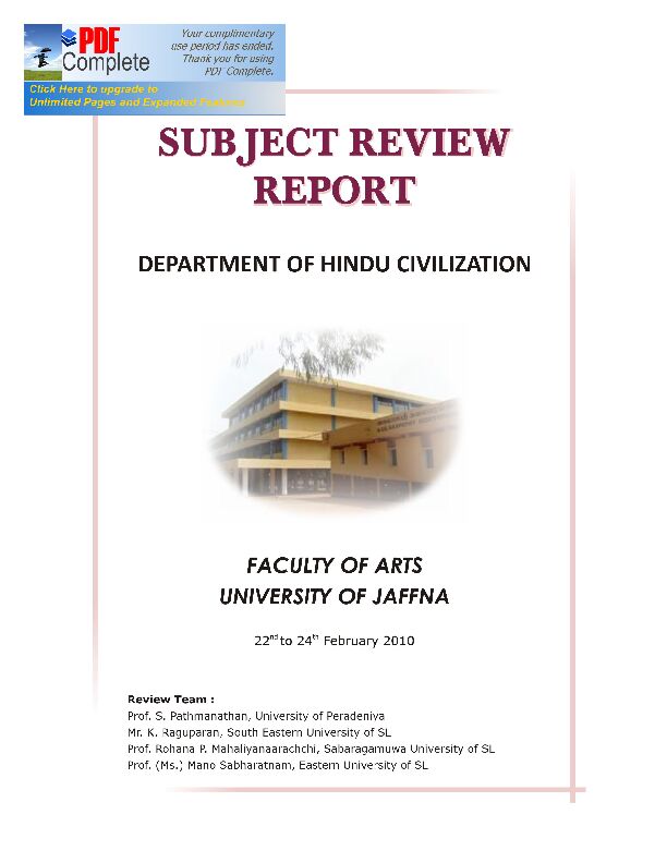 [PDF] Dept of Hindu Civilization, University of Jaffna -: UGC WEB PORTAL :