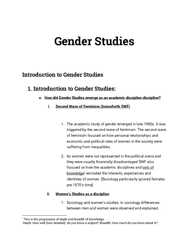 Gender Studies - University of Peshawar