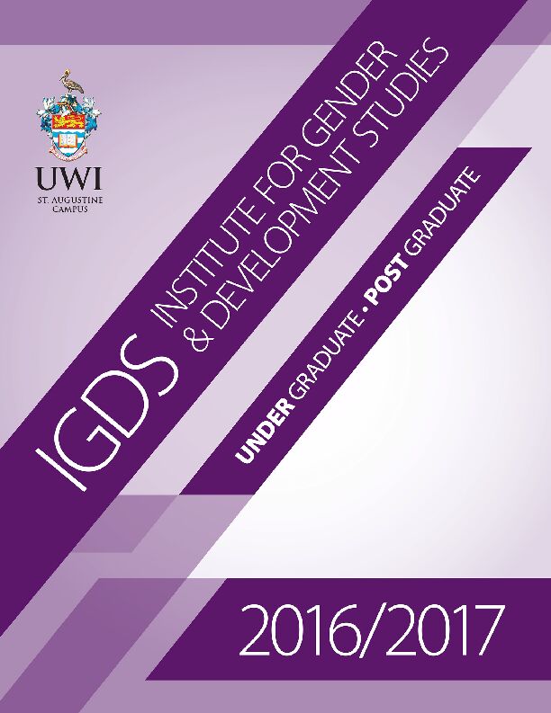 IGDS - Institute for Gender and Development Studies