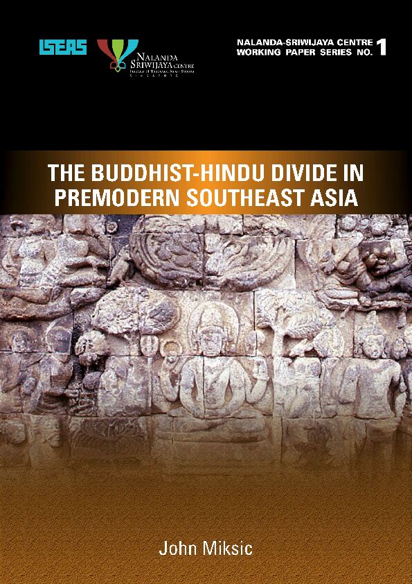 The Buddhist-Hindu Divide in Premodern Southeast Asia