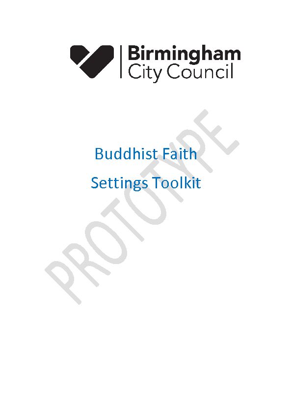 Buddhist Faith Settings Toolkit  Birmingham City Council