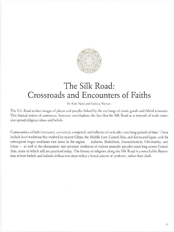 The Silk Road: Crossroads and Encounters of Faiths