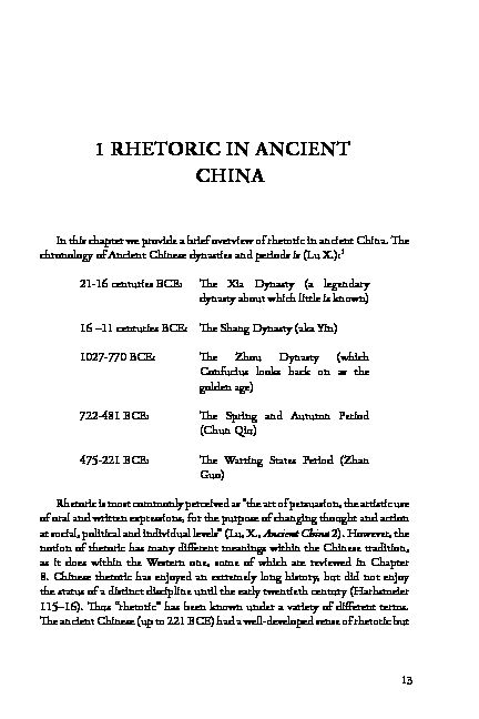 [PDF] 1 RHETORIC IN ANCIENT CHINA