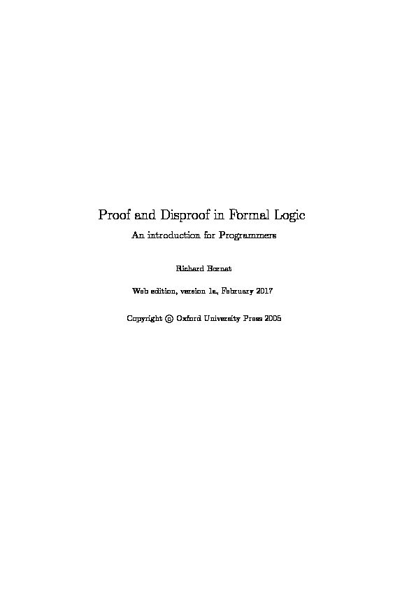 [PDF] Proof and Disproof in Formal Logic - phonecoopcoop has expired