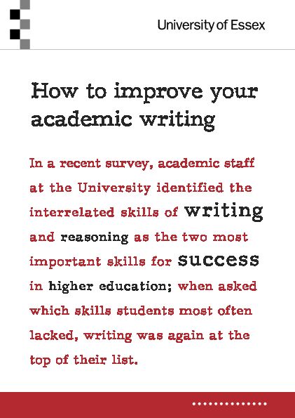 [PDF] How to improve your academic writing - University of York