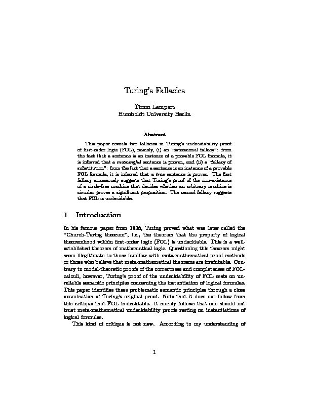 [PDF] Turings Fallacies - PhilSci-Archive
