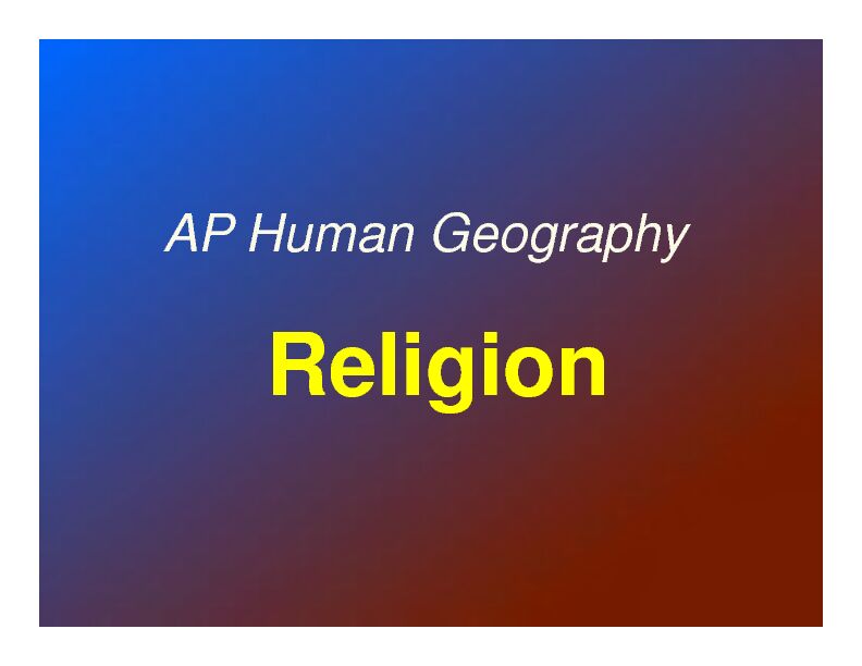 [PDF] AP Human Geography - Al Vazquez