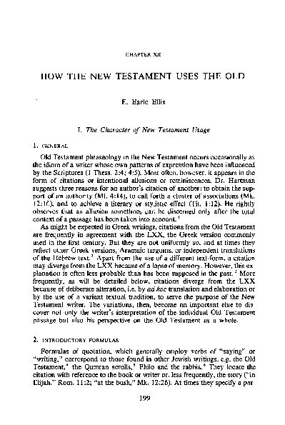 [PDF] HOW THE NEW TESTAMENT USES THE OLD