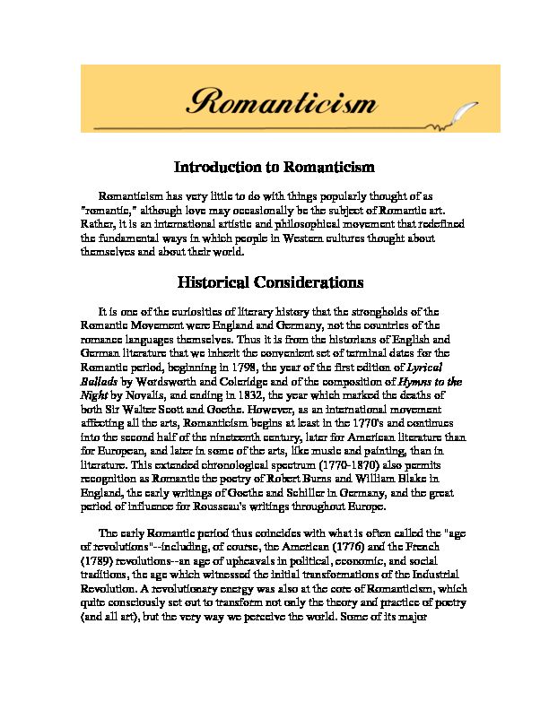 [PDF] Intro to Romanticism