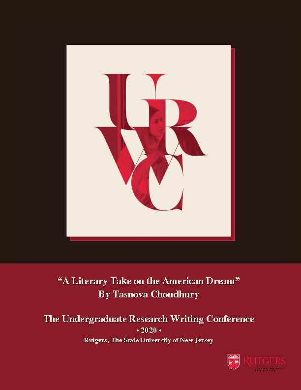 [PDF] “A Literary Take on the American Dream” By Tasnova Choudhury