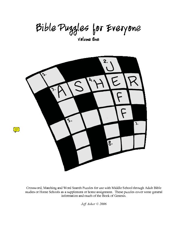 [PDF] Bible Puzzles For Everyone - Padfield