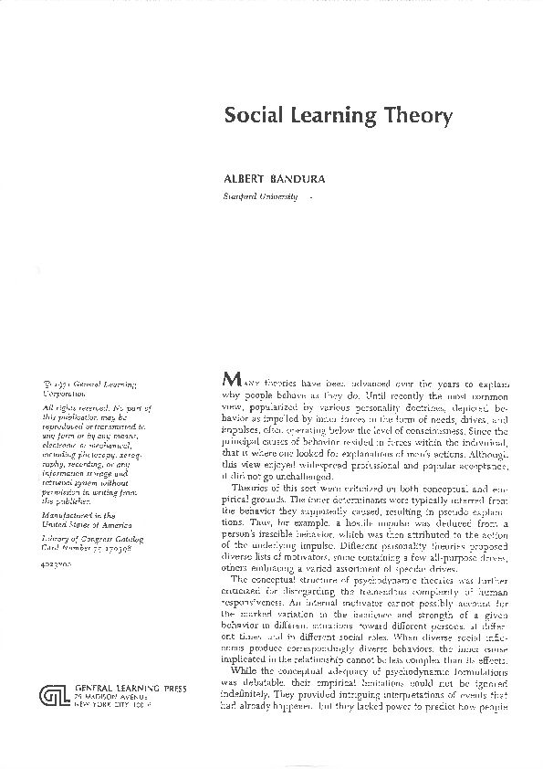 [PDF] Social Learning Theory