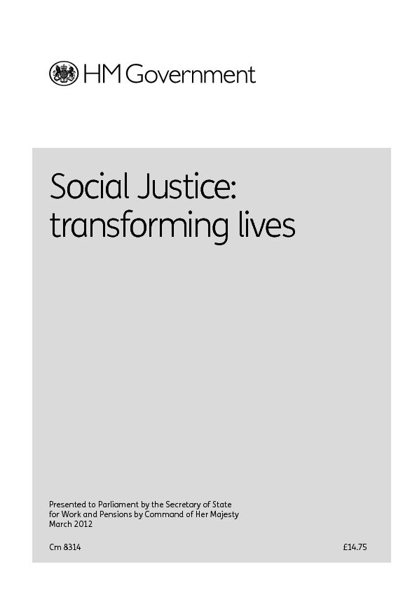 [PDF] Social Justice: transforming lives - Govuk