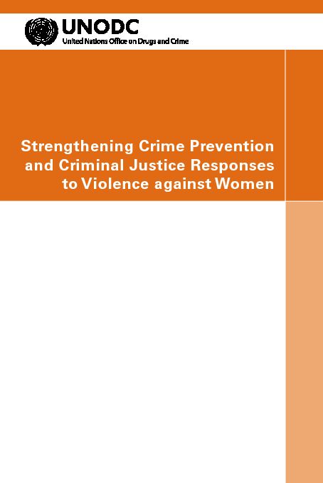 Strengthening Crime Prevention and Criminal Justice Responses