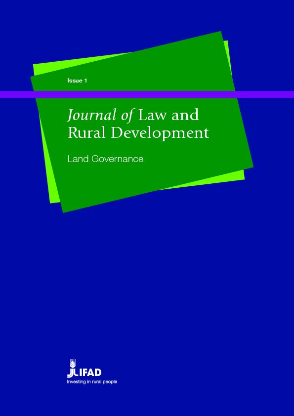 [PDF] Journal of Law and Rural Development