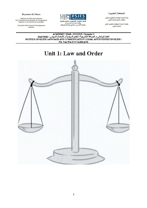 [PDF] Unit 1: Law and Order - FSJESM