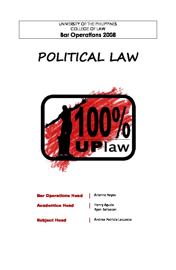 [PDF] POLITICAL LAW