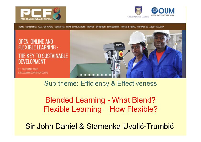 [PDF] How Flexible? Sir John Daniel & Stamenka Uvali?-Trumbi?