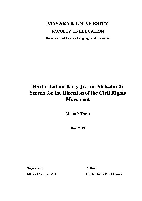 Martin Luther King, Jr and Malcolm X - IS MUNI