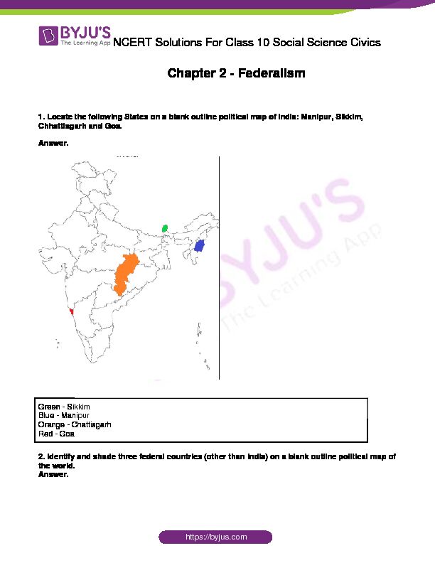 NCERT Solutions For Class 10 Social Science Civics