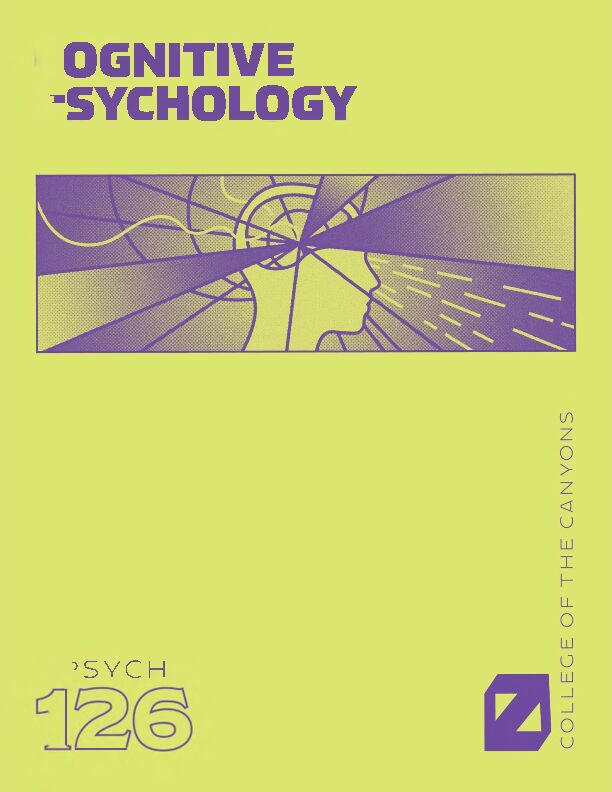 COGNITIVE PSYCHOLOGY - College of the Canyons