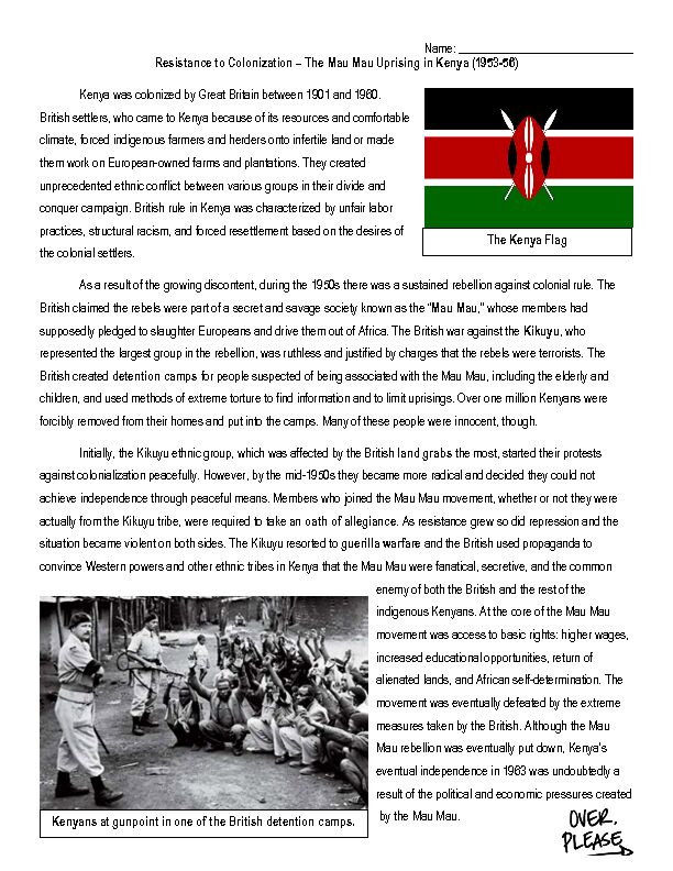 [PDF] The Mau Mau Uprising in Kenya