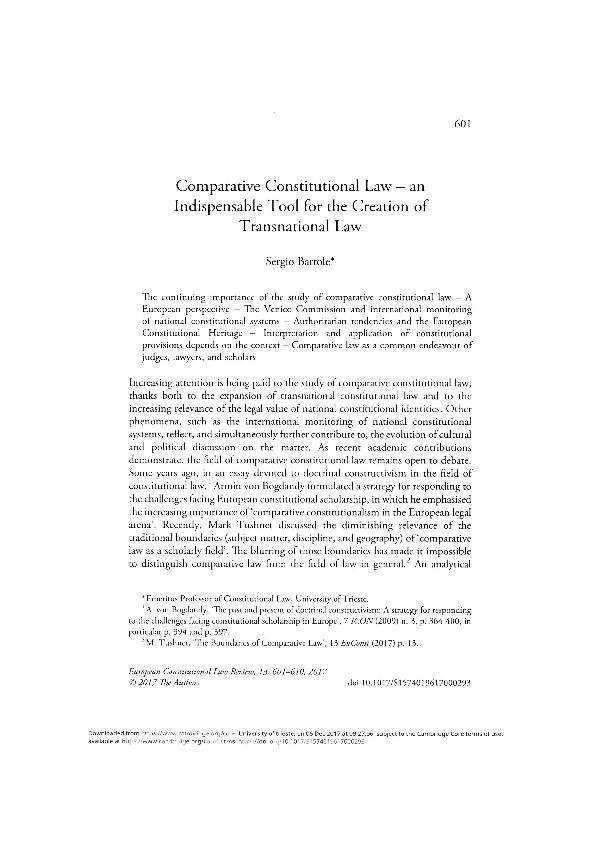 [PDF] Comparative Constitutional Law - Venice Commission