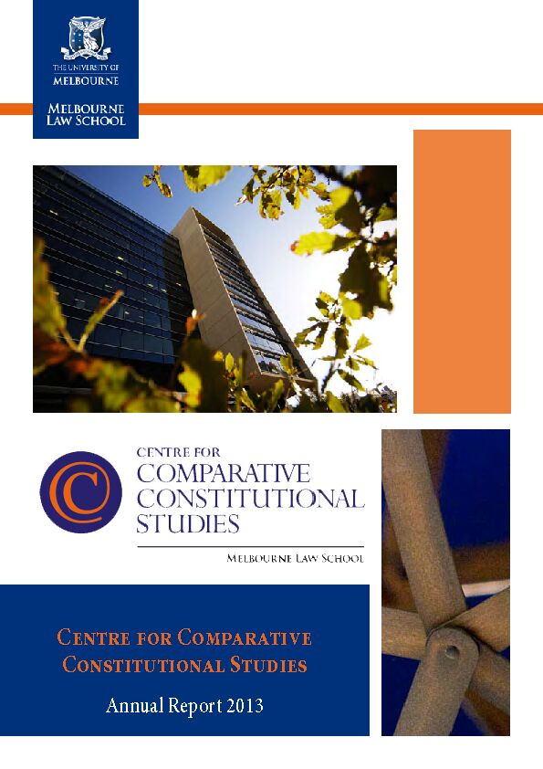 [PDF] Centre for Comparative Constitutional  - Melbourne Law School