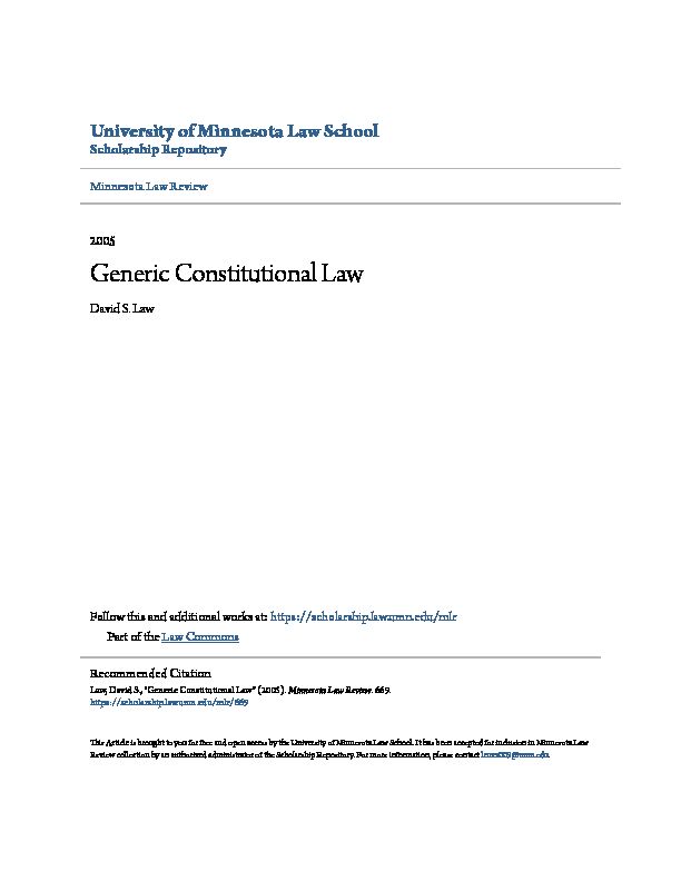 [PDF] Generic Constitutional Law - CORE